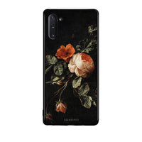 Thumbnail for Samsung Note 10 Vintage Roses θήκη από τη Smartfits με σχέδιο στο πίσω μέρος και μαύρο περίβλημα | Smartphone case with colorful back and black bezels by Smartfits