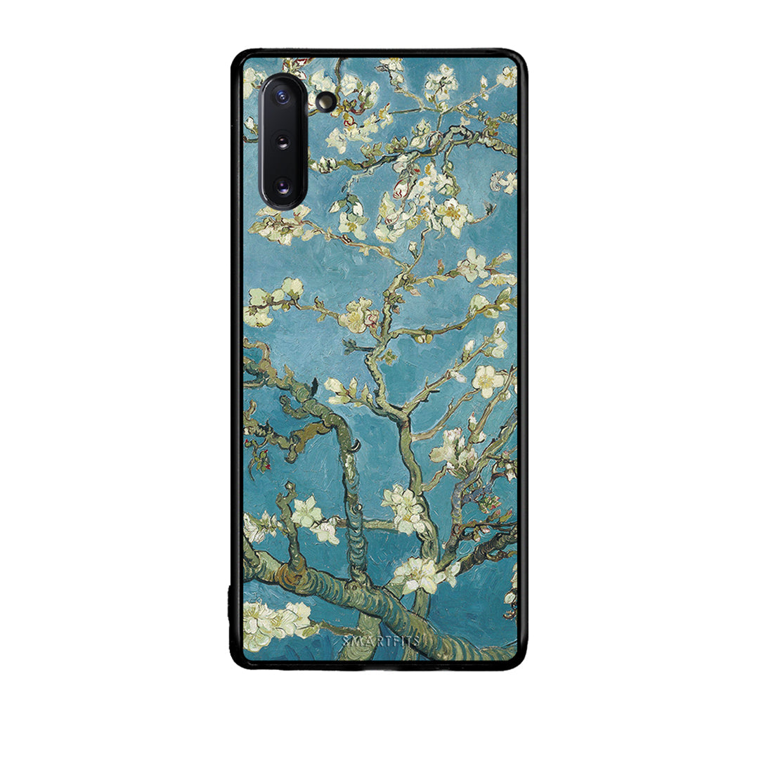 Samsung Note 10 White Blossoms θήκη από τη Smartfits με σχέδιο στο πίσω μέρος και μαύρο περίβλημα | Smartphone case with colorful back and black bezels by Smartfits