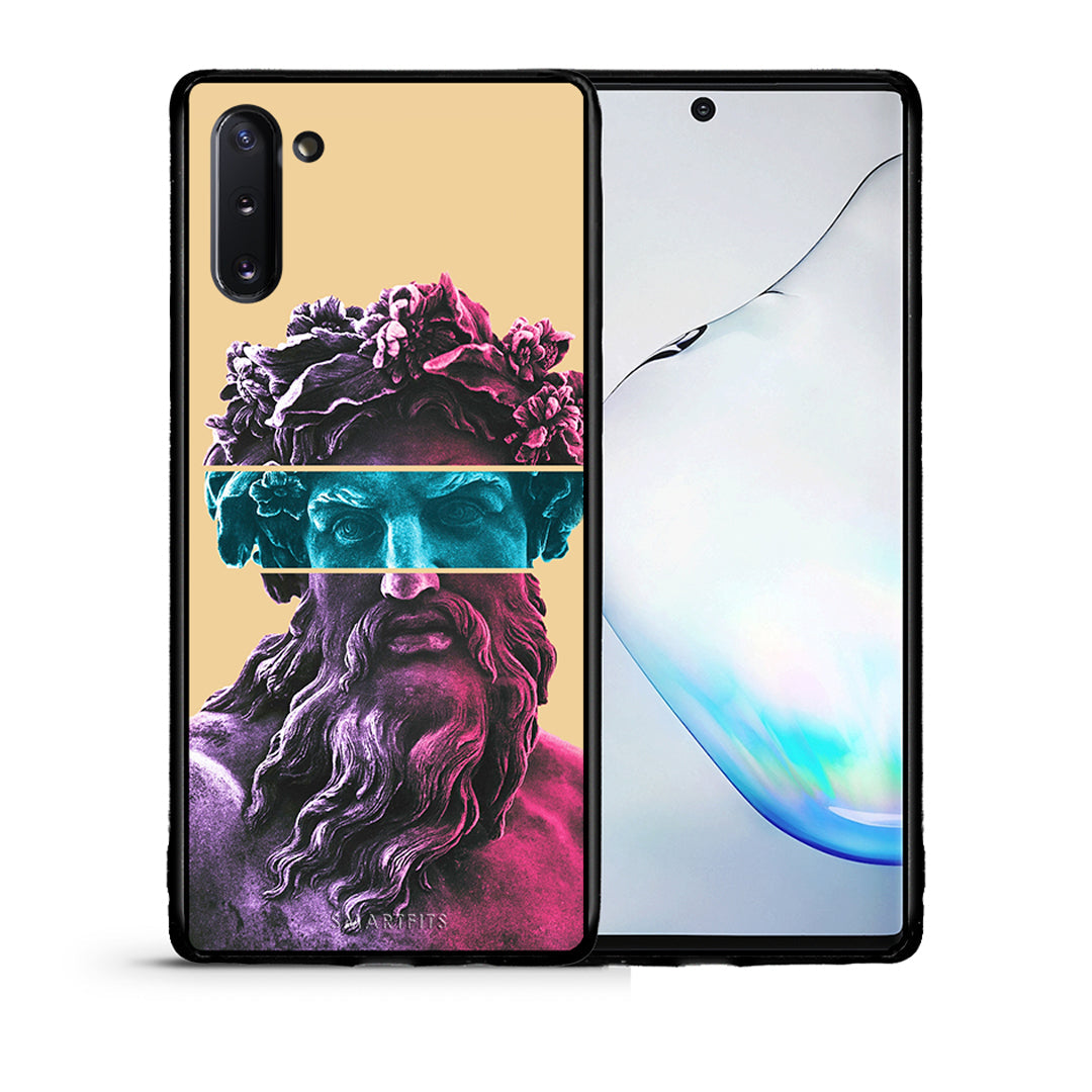 Θήκη Αγίου Βαλεντίνου Samsung Note 10 Zeus Art από τη Smartfits με σχέδιο στο πίσω μέρος και μαύρο περίβλημα | Samsung Note 10 Zeus Art case with colorful back and black bezels