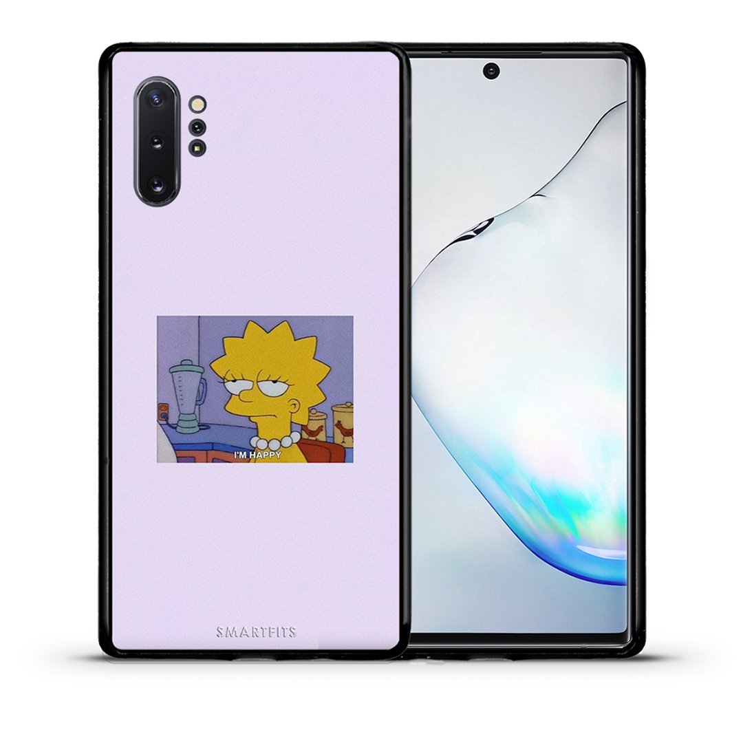 Θήκη Samsung Note 10+ So Happy από τη Smartfits με σχέδιο στο πίσω μέρος και μαύρο περίβλημα | Samsung Note 10+ So Happy case with colorful back and black bezels