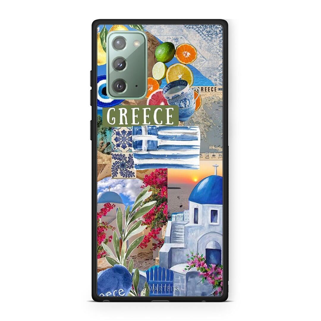 Samsung Note 20 All Greek Θήκη από τη Smartfits με σχέδιο στο πίσω μέρος και μαύρο περίβλημα | Smartphone case with colorful back and black bezels by Smartfits