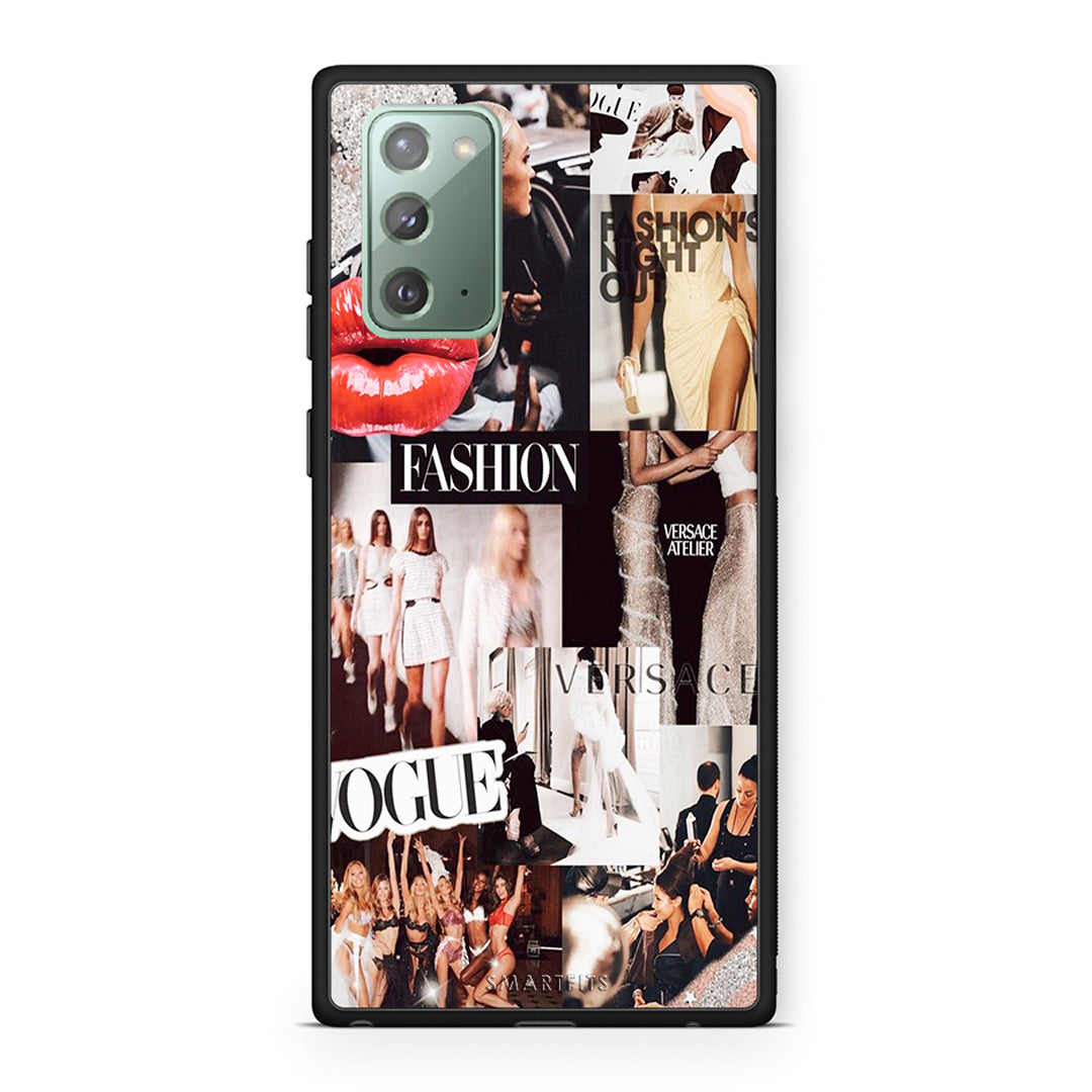 Samsung Note 20 Collage Fashion Θήκη Αγίου Βαλεντίνου από τη Smartfits με σχέδιο στο πίσω μέρος και μαύρο περίβλημα | Smartphone case with colorful back and black bezels by Smartfits