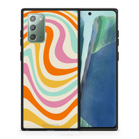 Thumbnail for Θήκη Samsung Note 20 Colourful Waves από τη Smartfits με σχέδιο στο πίσω μέρος και μαύρο περίβλημα | Samsung Note 20 Colourful Waves case with colorful back and black bezels