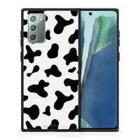 Thumbnail for Θήκη Samsung Note 20 Cow Print από τη Smartfits με σχέδιο στο πίσω μέρος και μαύρο περίβλημα | Samsung Note 20 Cow Print case with colorful back and black bezels