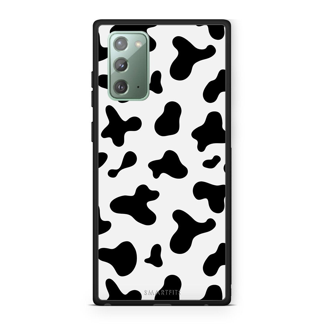 Samsung Note 20 Cow Print θήκη από τη Smartfits με σχέδιο στο πίσω μέρος και μαύρο περίβλημα | Smartphone case with colorful back and black bezels by Smartfits