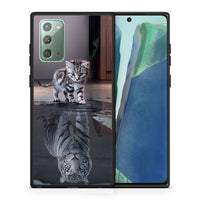 Thumbnail for Θήκη Samsung Note 20 Tiger Cute από τη Smartfits με σχέδιο στο πίσω μέρος και μαύρο περίβλημα | Samsung Note 20 Tiger Cute case with colorful back and black bezels