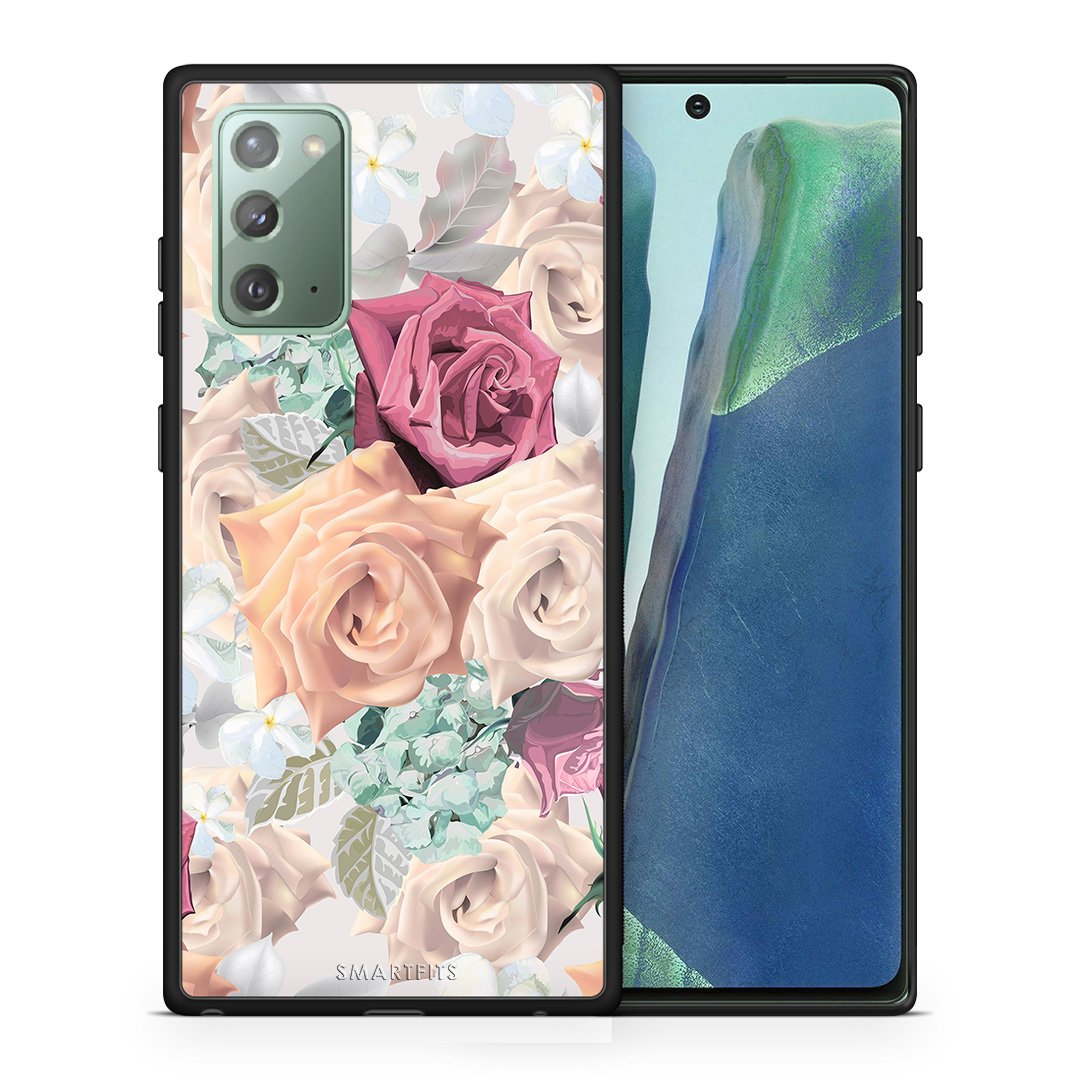 Θήκη Samsung Note 20 Bouquet Floral από τη Smartfits με σχέδιο στο πίσω μέρος και μαύρο περίβλημα | Samsung Note 20 Bouquet Floral case with colorful back and black bezels