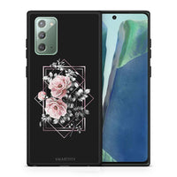 Thumbnail for Θήκη Samsung Note 20 Frame Flower από τη Smartfits με σχέδιο στο πίσω μέρος και μαύρο περίβλημα | Samsung Note 20 Frame Flower case with colorful back and black bezels