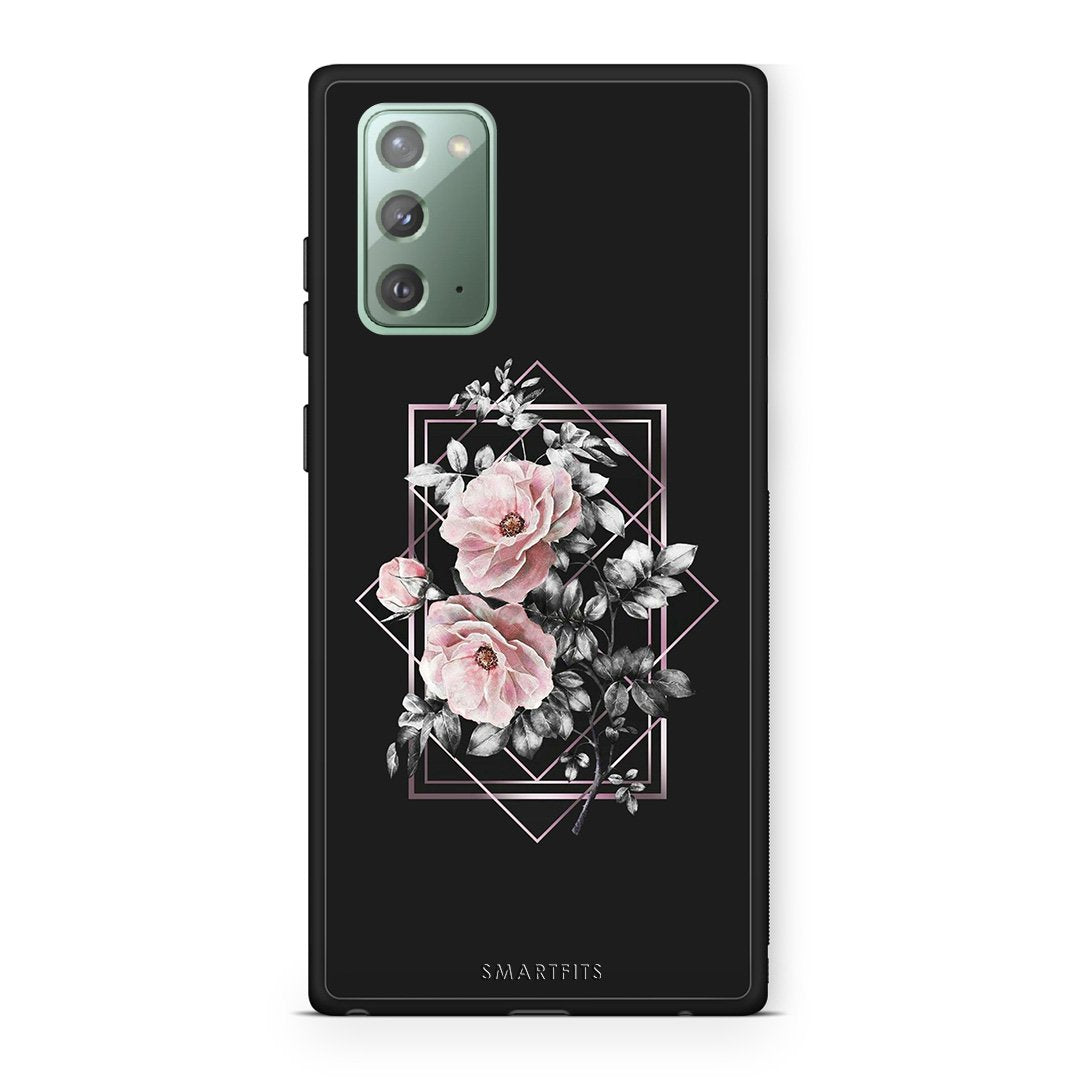 4 - Samsung Note 20 Frame Flower case, cover, bumper