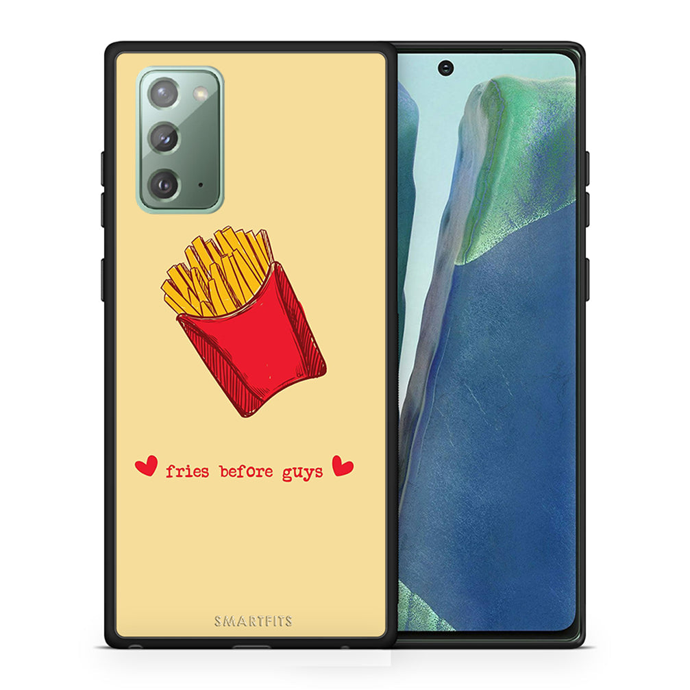 Θήκη Αγίου Βαλεντίνου Samsung Note 20 Fries Before Guys από τη Smartfits με σχέδιο στο πίσω μέρος και μαύρο περίβλημα | Samsung Note 20 Fries Before Guys case with colorful back and black bezels