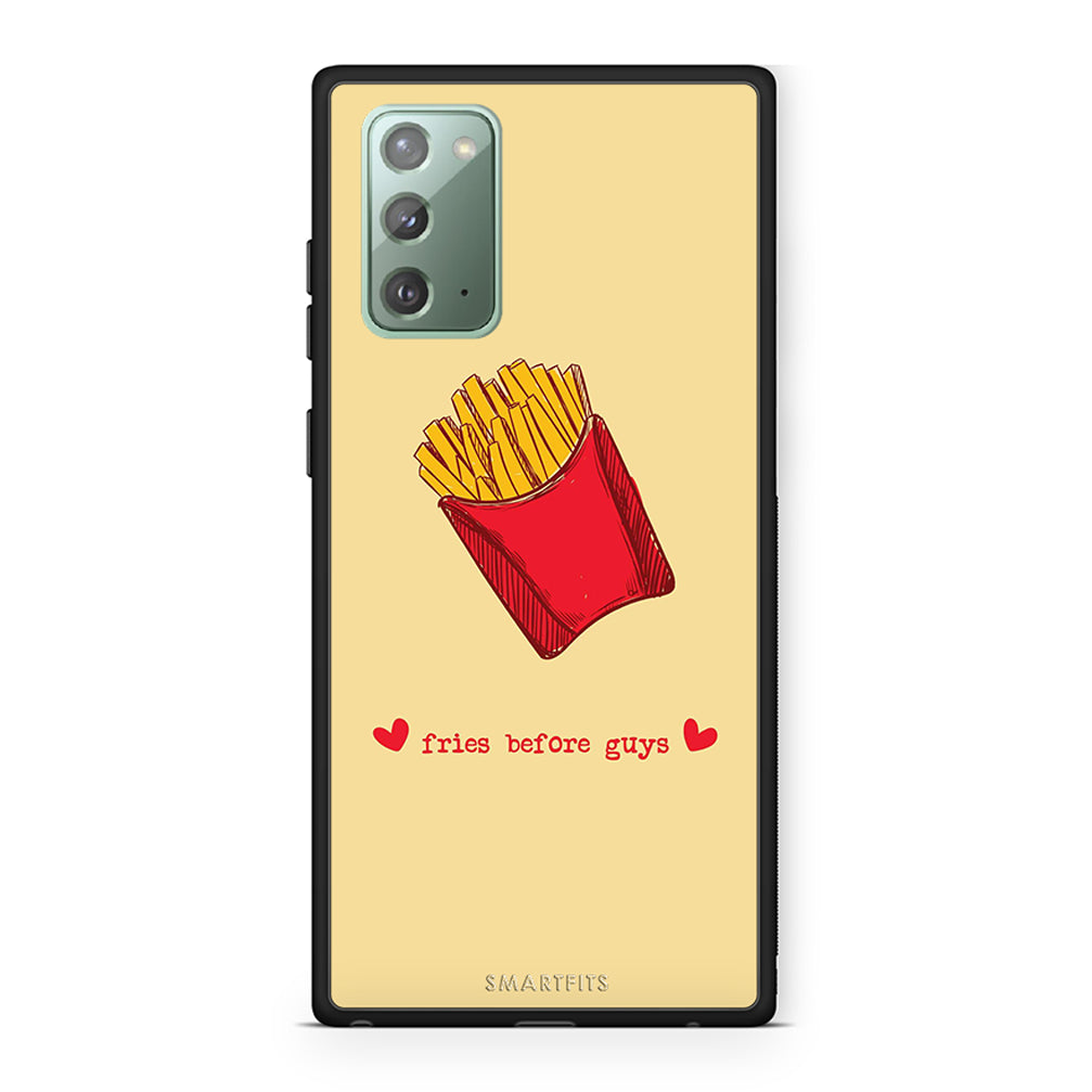 Samsung Note 20 Fries Before Guys Θήκη Αγίου Βαλεντίνου από τη Smartfits με σχέδιο στο πίσω μέρος και μαύρο περίβλημα | Smartphone case with colorful back and black bezels by Smartfits