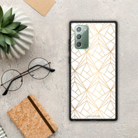 Thumbnail for Geometric Luxury White - Samsung Galaxy Note 20 θήκη