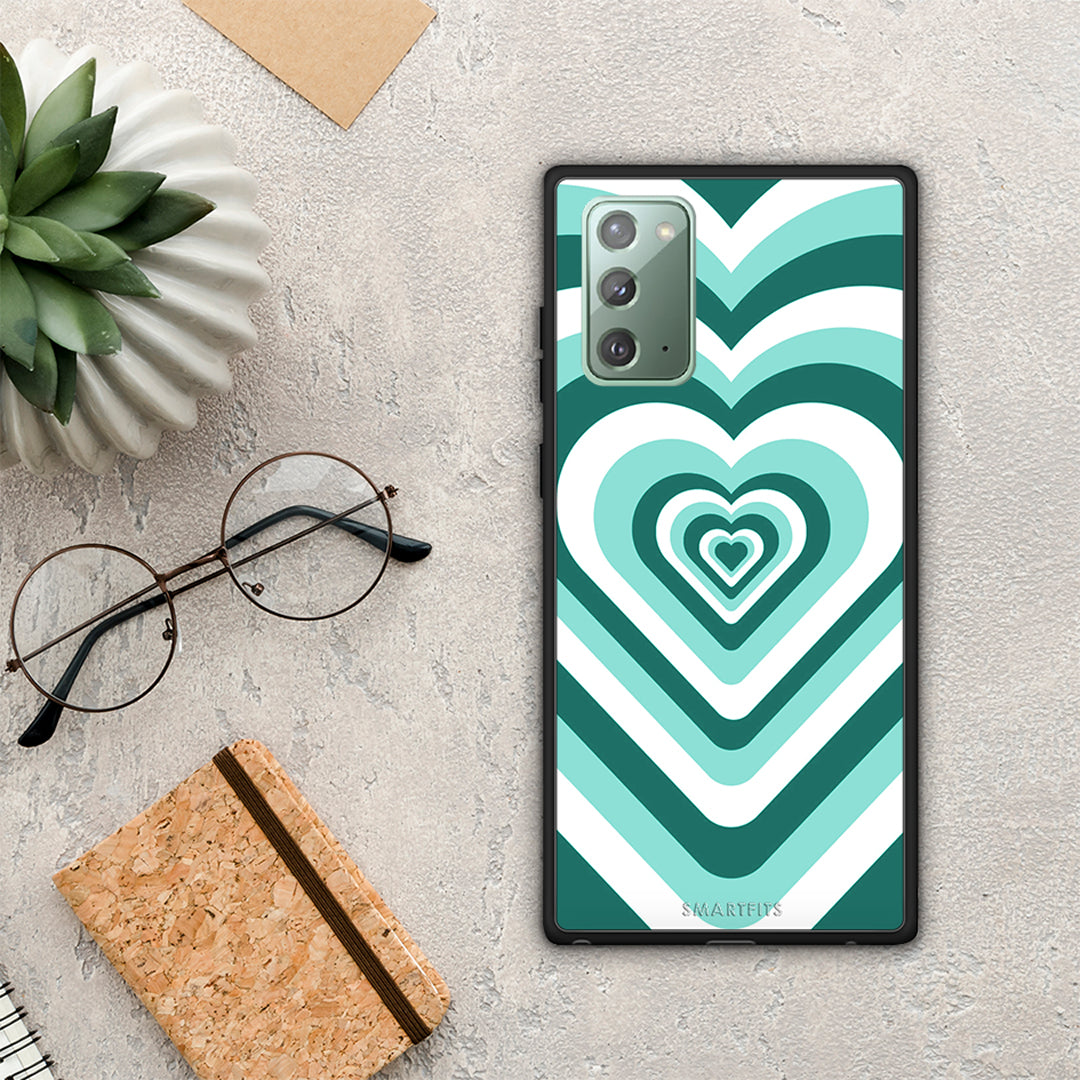 Green Hearts - Samsung Galaxy Note 20 case