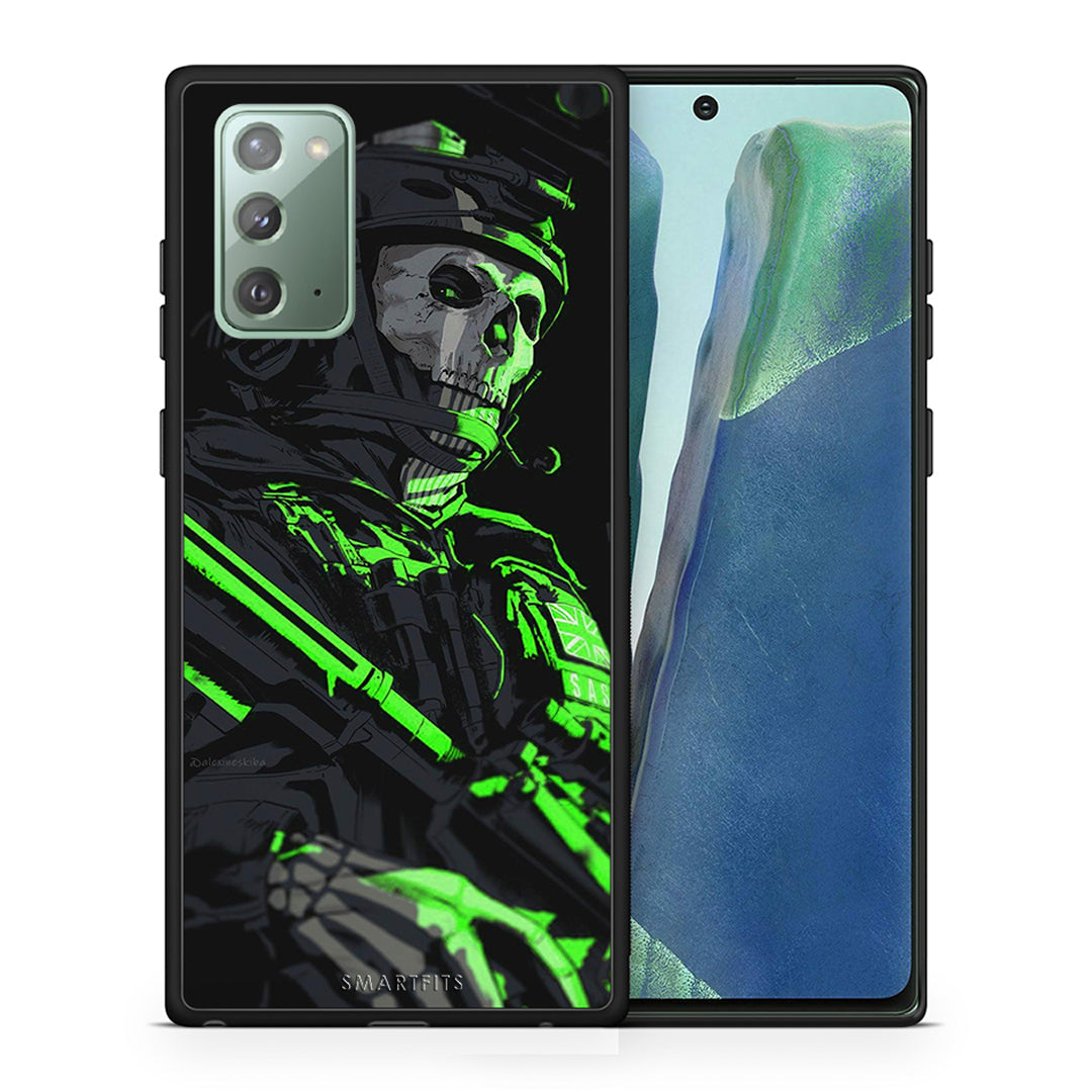 Θήκη Αγίου Βαλεντίνου Samsung Note 20 Green Soldier από τη Smartfits με σχέδιο στο πίσω μέρος και μαύρο περίβλημα | Samsung Note 20 Green Soldier case with colorful back and black bezels