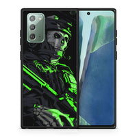 Thumbnail for Θήκη Αγίου Βαλεντίνου Samsung Note 20 Green Soldier από τη Smartfits με σχέδιο στο πίσω μέρος και μαύρο περίβλημα | Samsung Note 20 Green Soldier case with colorful back and black bezels