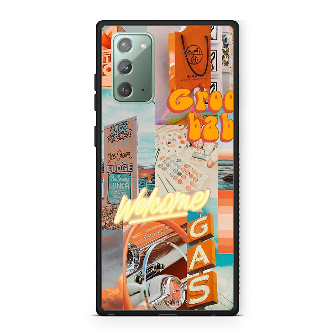 Samsung Note 20 Groovy Babe Θήκη Αγίου Βαλεντίνου από τη Smartfits με σχέδιο στο πίσω μέρος και μαύρο περίβλημα | Smartphone case with colorful back and black bezels by Smartfits