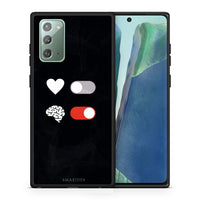 Thumbnail for Θήκη Αγίου Βαλεντίνου Samsung Note 20 Heart Vs Brain από τη Smartfits με σχέδιο στο πίσω μέρος και μαύρο περίβλημα | Samsung Note 20 Heart Vs Brain case with colorful back and black bezels