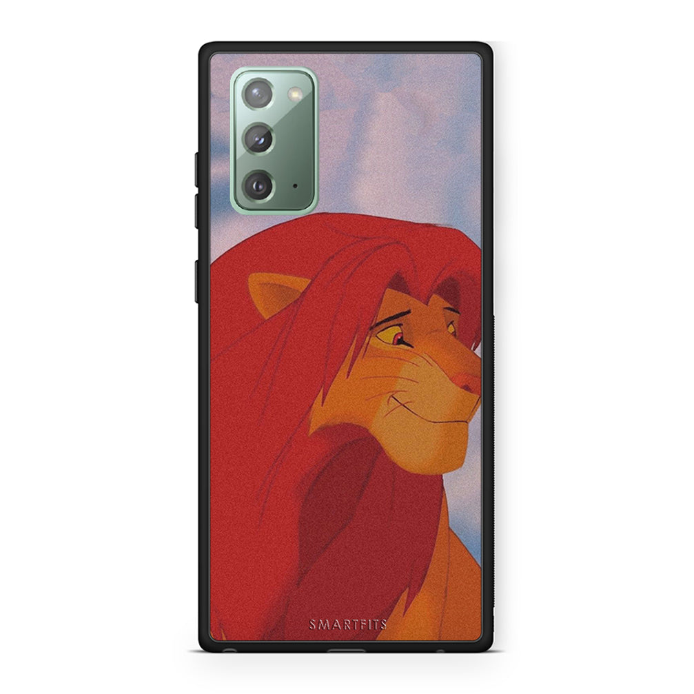 Samsung Note 20 Lion Love 1 Θήκη Αγίου Βαλεντίνου από τη Smartfits με σχέδιο στο πίσω μέρος και μαύρο περίβλημα | Smartphone case with colorful back and black bezels by Smartfits