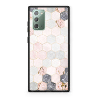 Thumbnail for 4 - Samsung Note 20 Hexagon Pink Marble case, cover, bumper