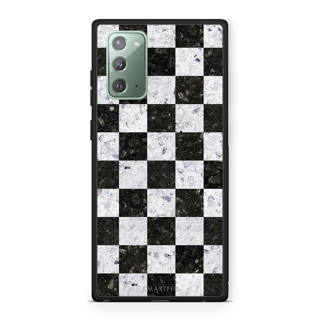 4 - Samsung Note 20 Square Geometric Marble case, cover, bumper