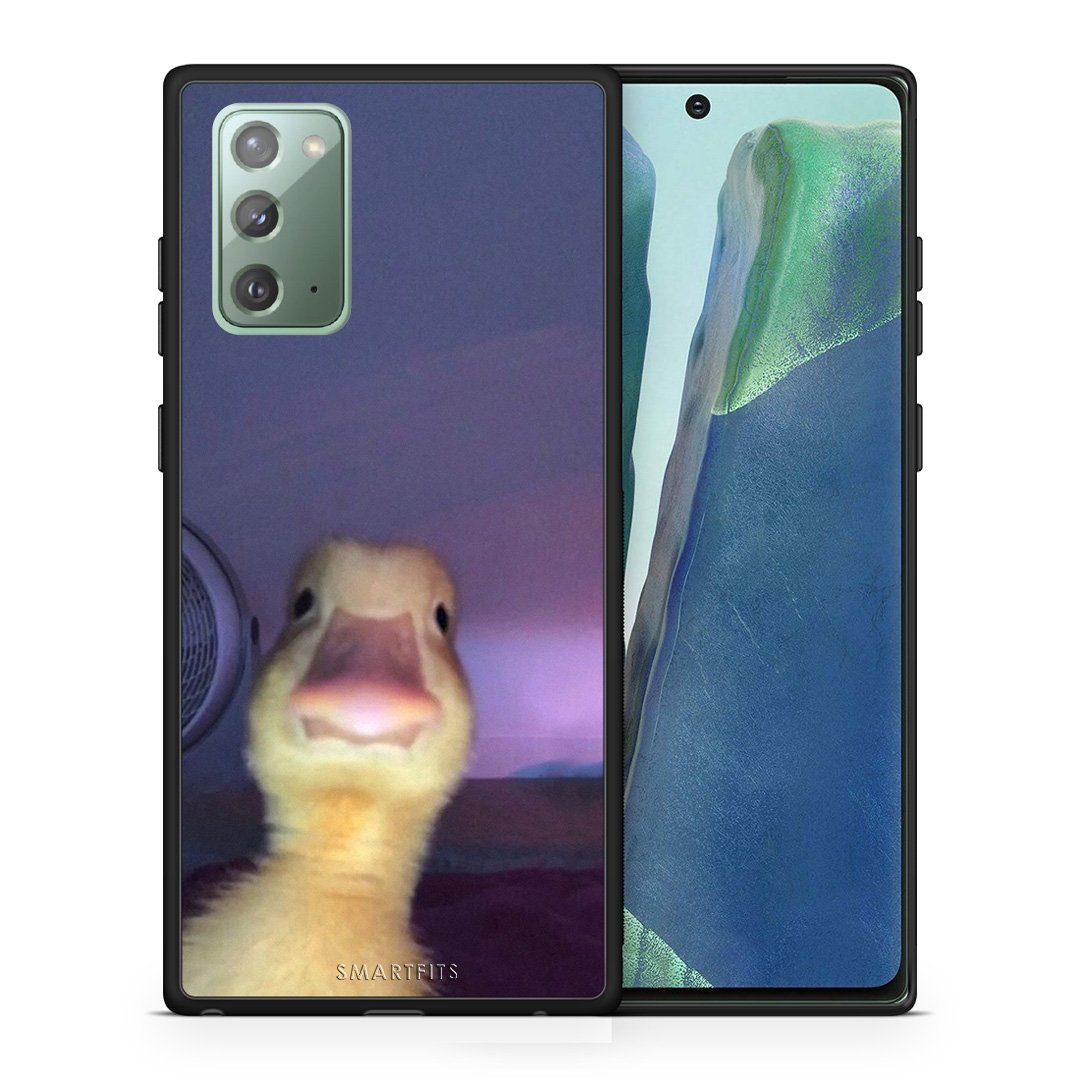 Θήκη Samsung Note 20 Meme Duck από τη Smartfits με σχέδιο στο πίσω μέρος και μαύρο περίβλημα | Samsung Note 20 Meme Duck case with colorful back and black bezels