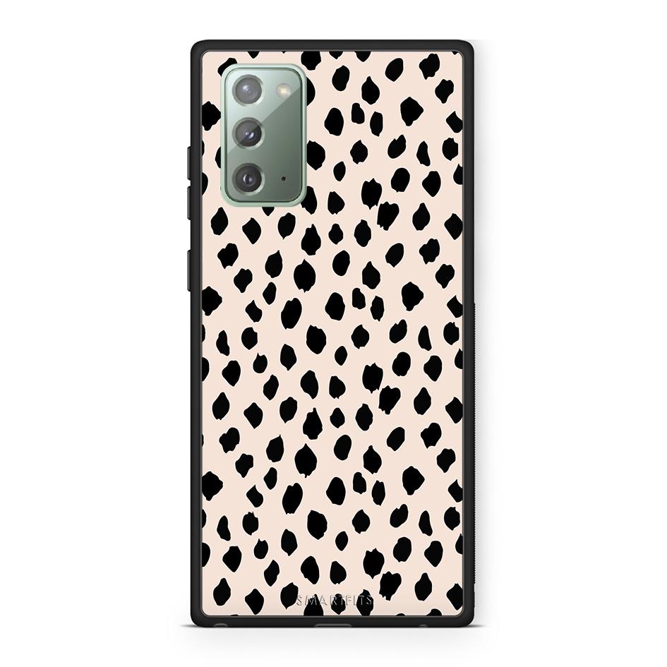 Samsung Note 20 New Polka Dots θήκη από τη Smartfits με σχέδιο στο πίσω μέρος και μαύρο περίβλημα | Smartphone case with colorful back and black bezels by Smartfits