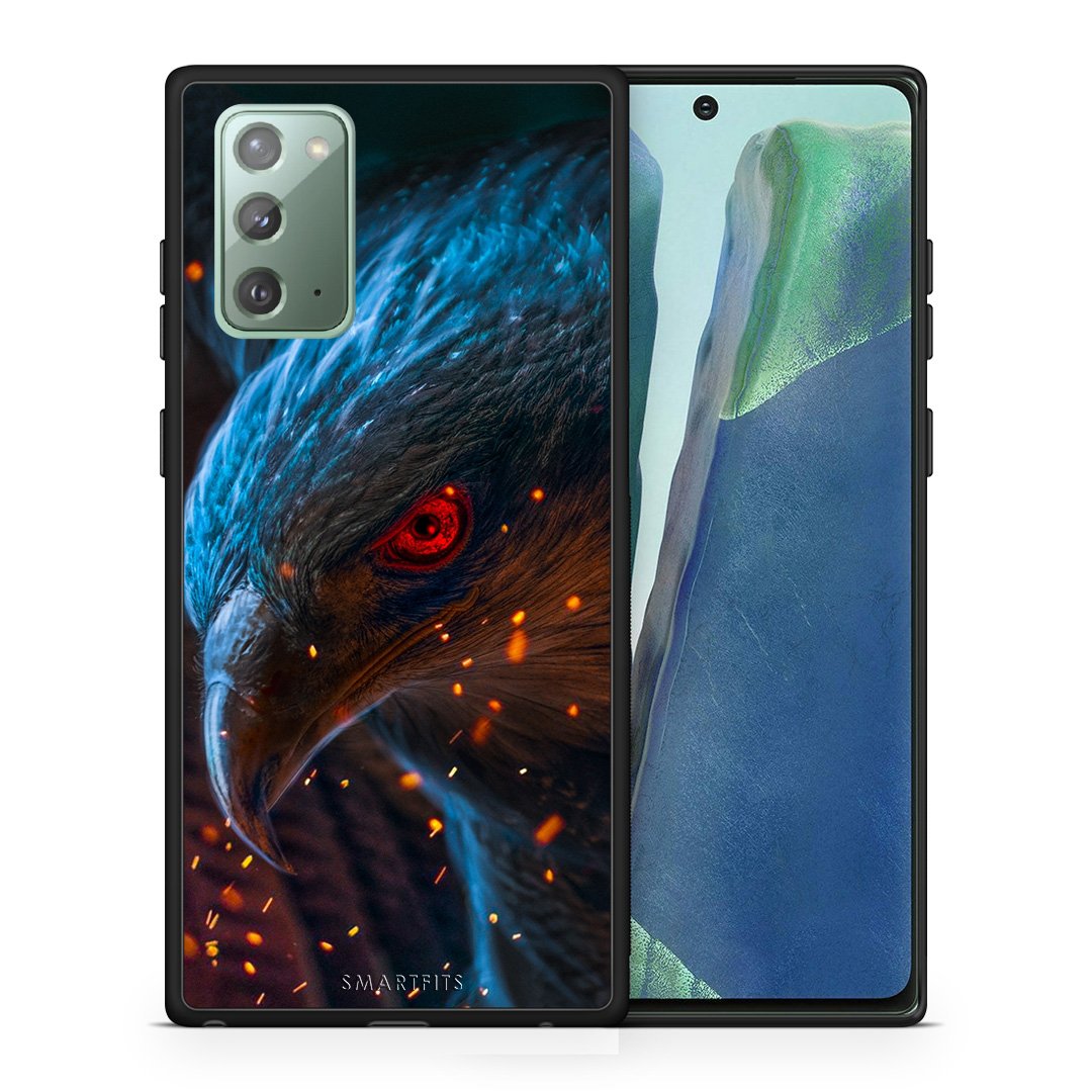 Θήκη Samsung Note 20 Eagle PopArt από τη Smartfits με σχέδιο στο πίσω μέρος και μαύρο περίβλημα | Samsung Note 20 Eagle PopArt case with colorful back and black bezels