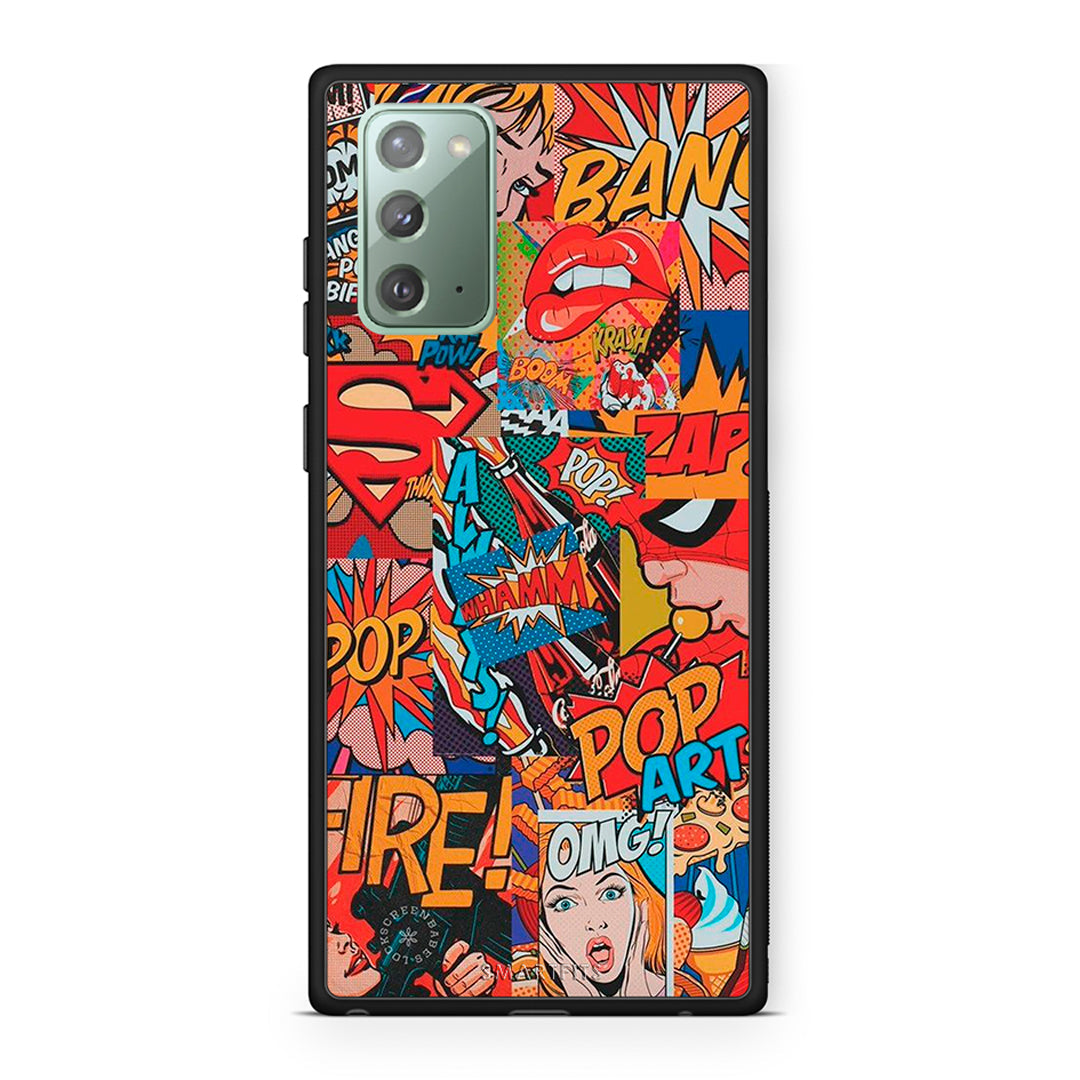 Samsung Note 20 PopArt OMG θήκη από τη Smartfits με σχέδιο στο πίσω μέρος και μαύρο περίβλημα | Smartphone case with colorful back and black bezels by Smartfits