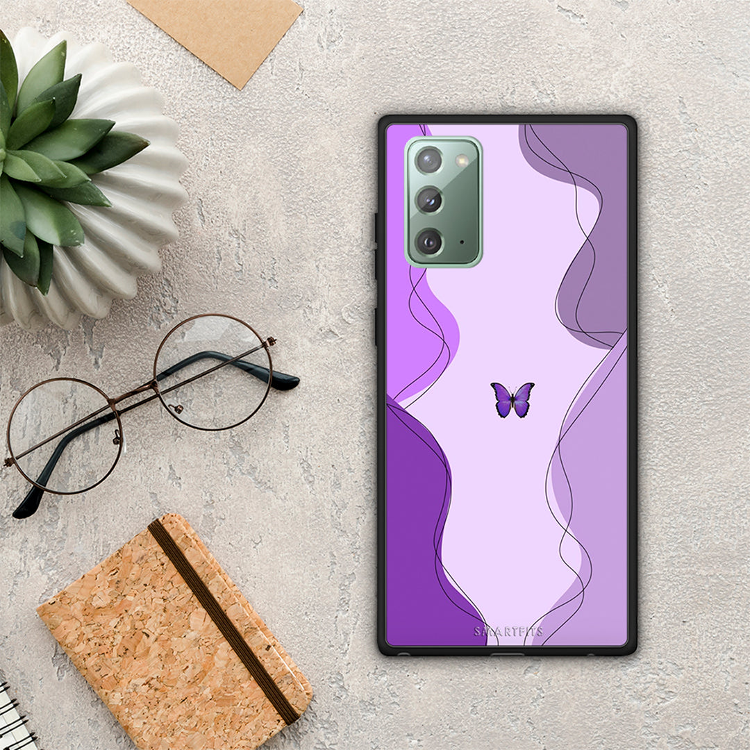 Purple Mariposa - Samsung Galaxy Note 20 Case