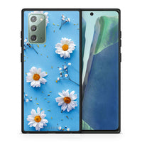 Thumbnail for Θήκη Samsung Note 20 Real Daisies από τη Smartfits με σχέδιο στο πίσω μέρος και μαύρο περίβλημα | Samsung Note 20 Real Daisies case with colorful back and black bezels