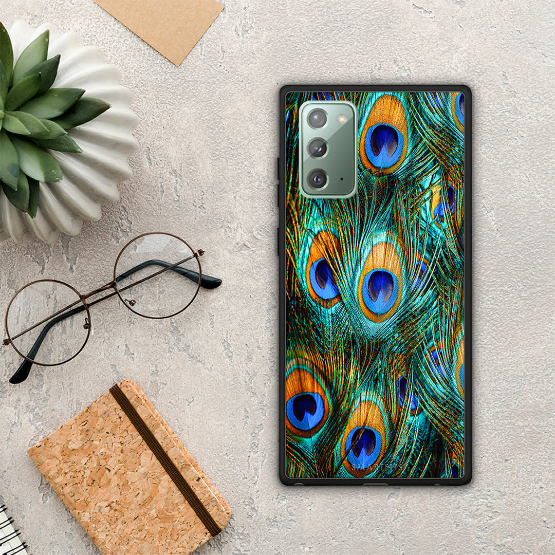 Real Peacock Feathers - Samsung Galaxy Note 20 Case