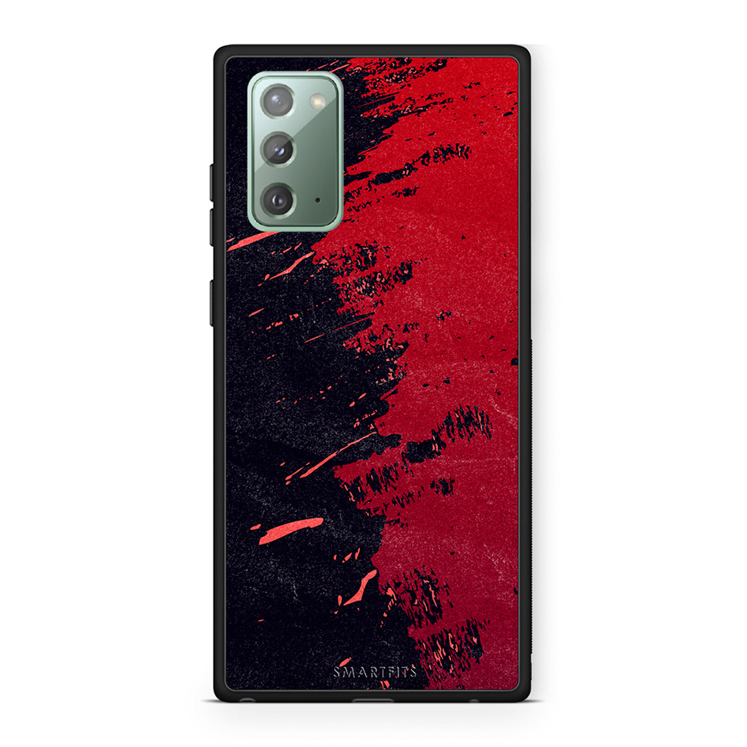 Samsung Note 20 Red Paint Θήκη Αγίου Βαλεντίνου από τη Smartfits με σχέδιο στο πίσω μέρος και μαύρο περίβλημα | Smartphone case with colorful back and black bezels by Smartfits