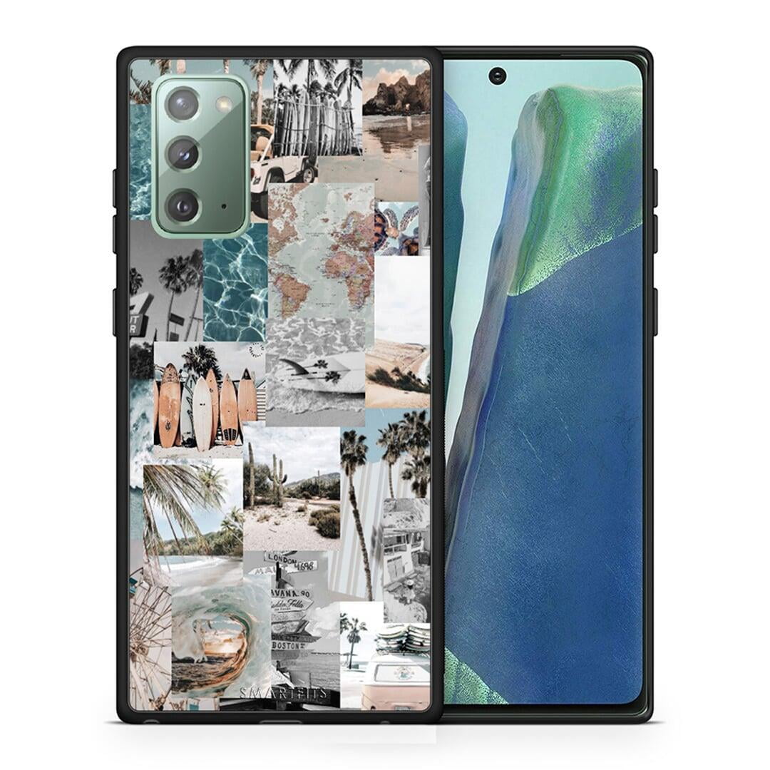 Θήκη Samsung Note 20 Retro Beach Life από τη Smartfits με σχέδιο στο πίσω μέρος και μαύρο περίβλημα | Samsung Note 20 Retro Beach Life case with colorful back and black bezels
