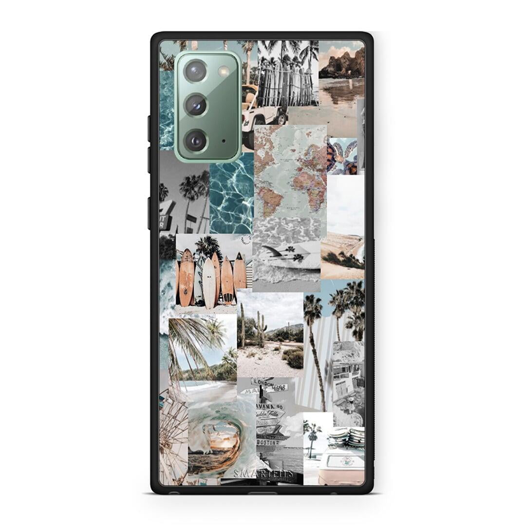 Samsung Note 20 Retro Beach Life Θήκη από τη Smartfits με σχέδιο στο πίσω μέρος και μαύρο περίβλημα | Smartphone case with colorful back and black bezels by Smartfits