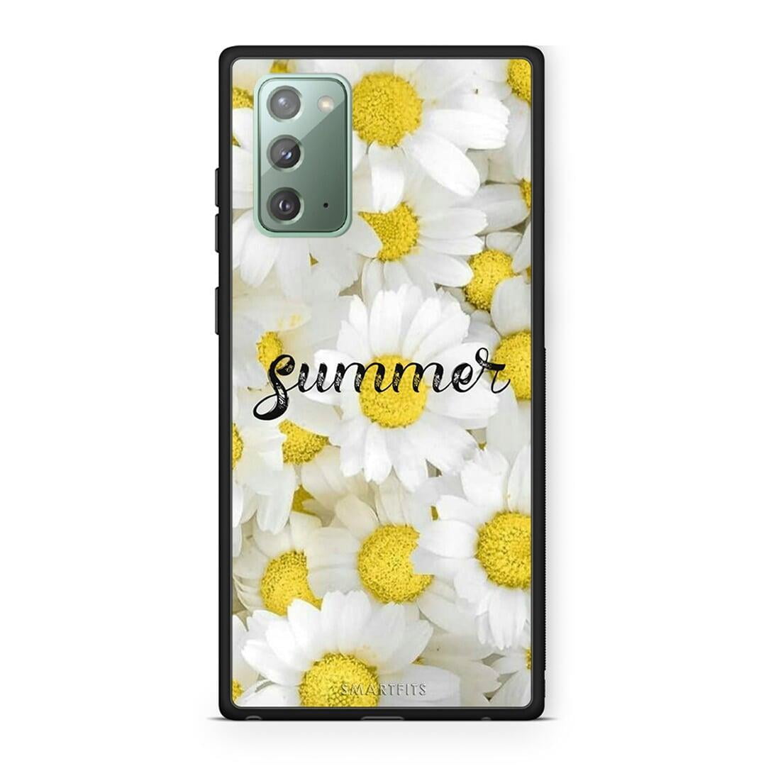 Samsung Note 20 Summer Daisies Θήκη από τη Smartfits με σχέδιο στο πίσω μέρος και μαύρο περίβλημα | Smartphone case with colorful back and black bezels by Smartfits