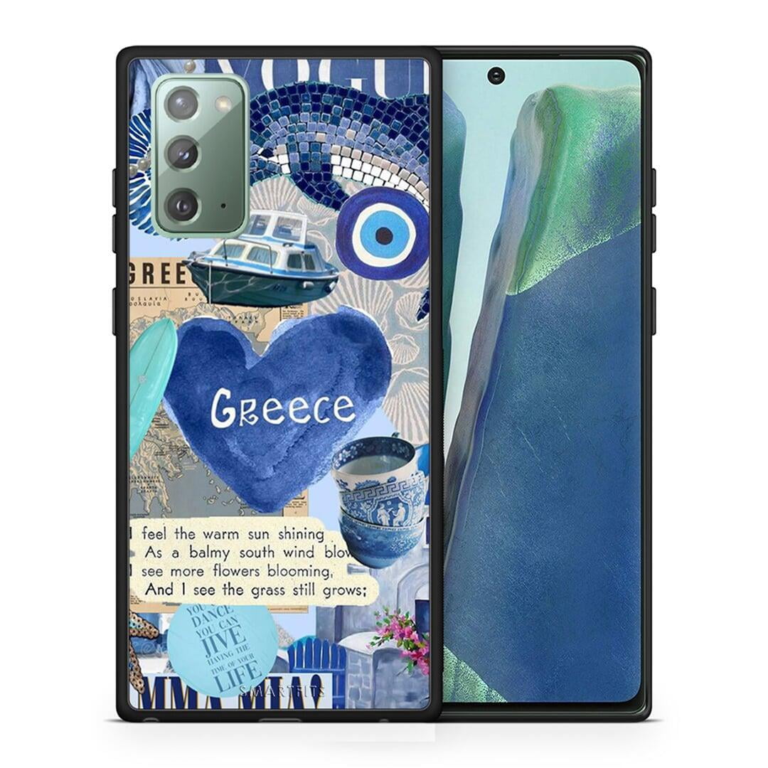 Θήκη Samsung Note 20 Summer In Greece από τη Smartfits με σχέδιο στο πίσω μέρος και μαύρο περίβλημα | Samsung Note 20 Summer In Greece case with colorful back and black bezels