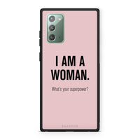 Thumbnail for Samsung Note 20 Superpower Woman θήκη από τη Smartfits με σχέδιο στο πίσω μέρος και μαύρο περίβλημα | Smartphone case with colorful back and black bezels by Smartfits