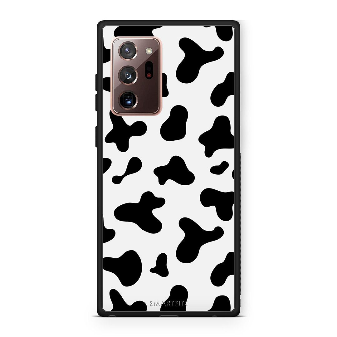 Samsung Note 20 Ultra Cow Print θήκη από τη Smartfits με σχέδιο στο πίσω μέρος και μαύρο περίβλημα | Smartphone case with colorful back and black bezels by Smartfits