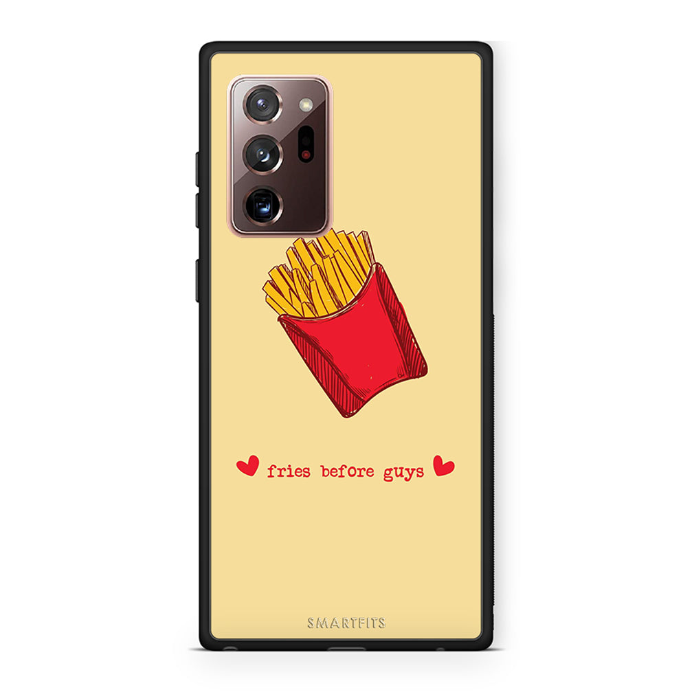 Samsung Note 20 Ultra Fries Before Guys Θήκη Αγίου Βαλεντίνου από τη Smartfits με σχέδιο στο πίσω μέρος και μαύρο περίβλημα | Smartphone case with colorful back and black bezels by Smartfits