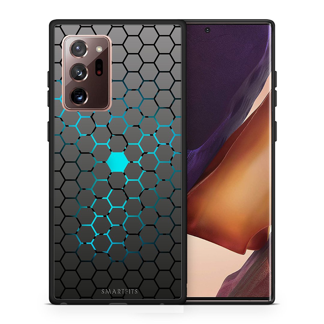 Θήκη Samsung Note 20 Ultra Hexagonal Geometric από τη Smartfits με σχέδιο στο πίσω μέρος και μαύρο περίβλημα | Samsung Note 20 Ultra Hexagonal Geometric case with colorful back and black bezels