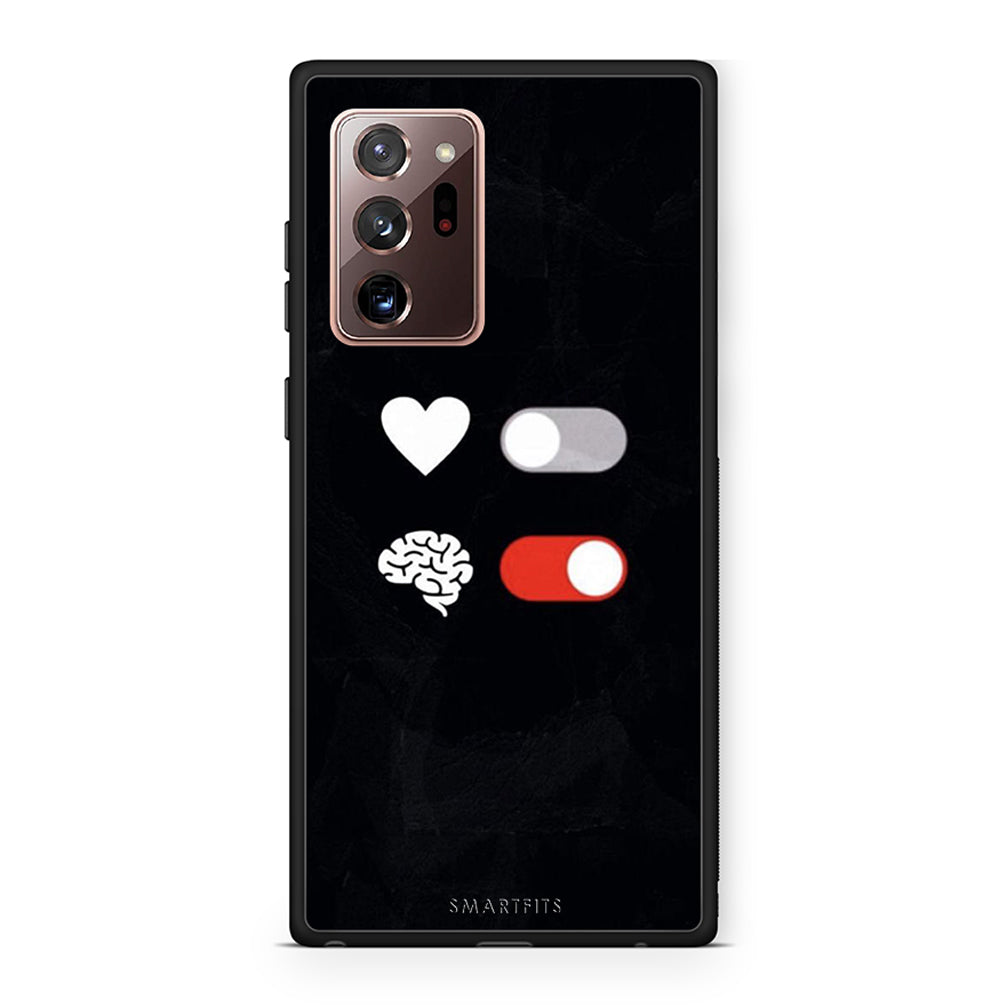 Samsung Note 20 Ultra Heart Vs Brain Θήκη Αγίου Βαλεντίνου από τη Smartfits με σχέδιο στο πίσω μέρος και μαύρο περίβλημα | Smartphone case with colorful back and black bezels by Smartfits