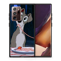 Thumbnail for Θήκη Αγίου Βαλεντίνου Samsung Note 20 Ultra Lady And Tramp 1 από τη Smartfits με σχέδιο στο πίσω μέρος και μαύρο περίβλημα | Samsung Note 20 Ultra Lady And Tramp 1 case with colorful back and black bezels