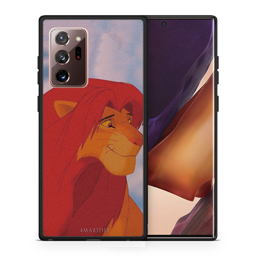 Θήκη Αγίου Βαλεντίνου Samsung Note 20 Ultra Lion Love 1 από τη Smartfits με σχέδιο στο πίσω μέρος και μαύρο περίβλημα | Samsung Note 20 Ultra Lion Love 1 case with colorful back and black bezels