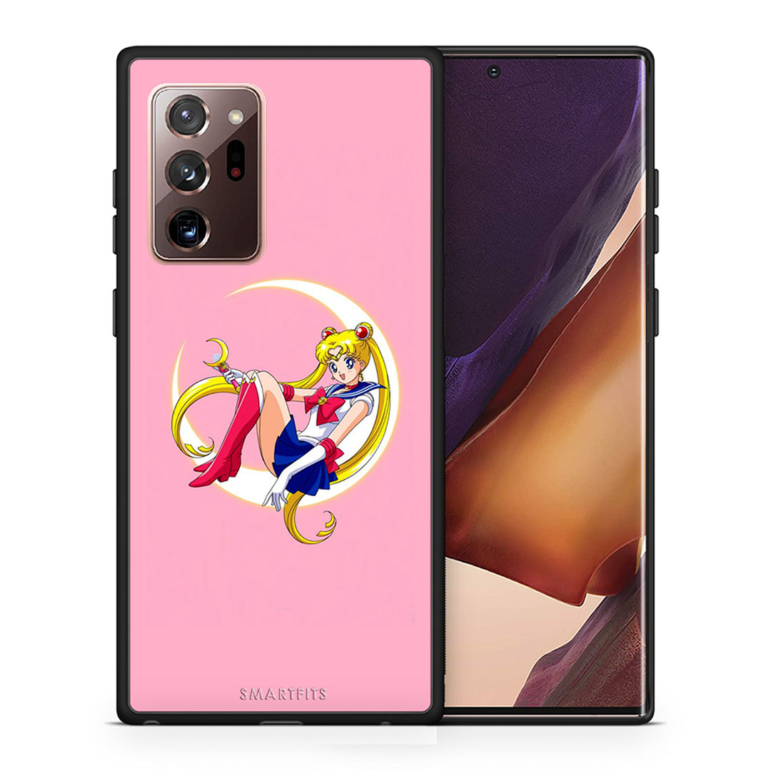 Θήκη Samsung Note 20 Ultra Moon Girl από τη Smartfits με σχέδιο στο πίσω μέρος και μαύρο περίβλημα | Samsung Note 20 Ultra Moon Girl case with colorful back and black bezels