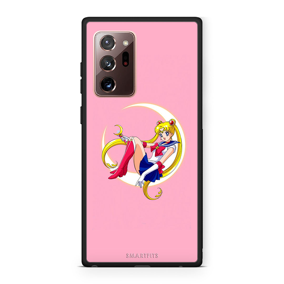 Samsung Note 20 Ultra Moon Girl θήκη από τη Smartfits με σχέδιο στο πίσω μέρος και μαύρο περίβλημα | Smartphone case with colorful back and black bezels by Smartfits