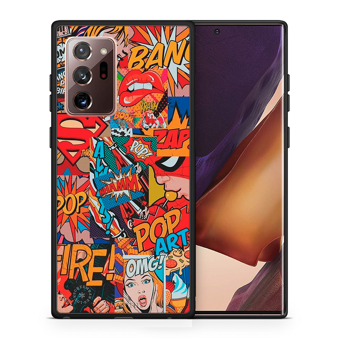 Θήκη Samsung Note 20 Ultra PopArt OMG από τη Smartfits με σχέδιο στο πίσω μέρος και μαύρο περίβλημα | Samsung Note 20 Ultra PopArt OMG case with colorful back and black bezels