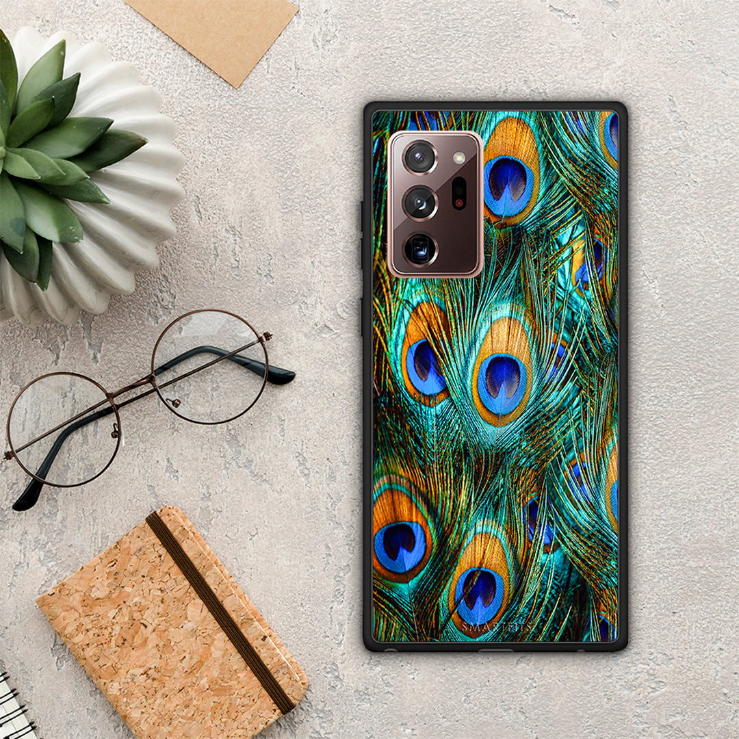 Real Peacock Feathers - Samsung Galaxy Note 20 Ultra Case