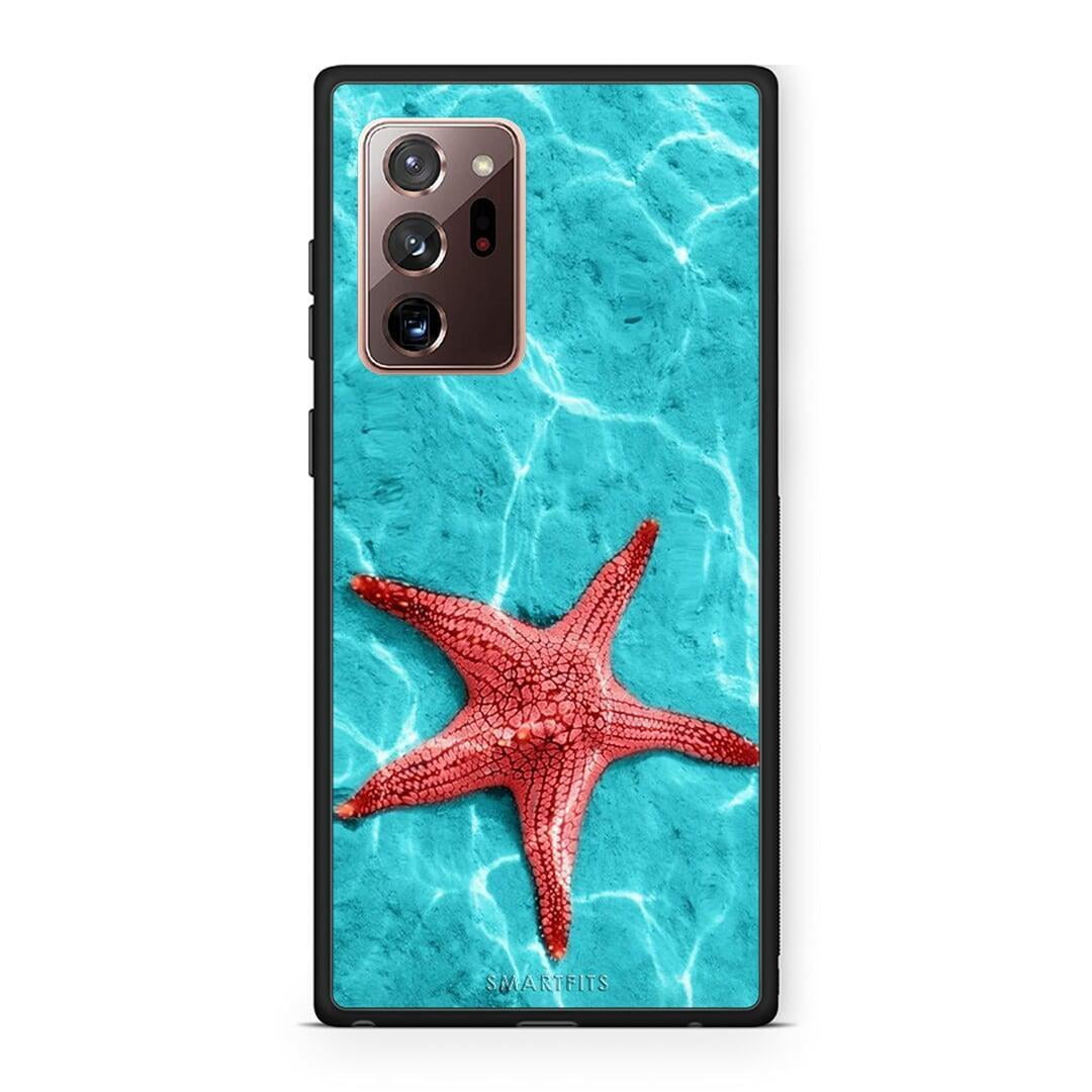 Samsung Note 20 Ultra Red Starfish Θήκη από τη Smartfits με σχέδιο στο πίσω μέρος και μαύρο περίβλημα | Smartphone case with colorful back and black bezels by Smartfits