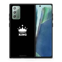 Thumbnail for Θήκη Samsung Note 20 King Valentine από τη Smartfits με σχέδιο στο πίσω μέρος και μαύρο περίβλημα | Samsung Note 20 King Valentine case with colorful back and black bezels