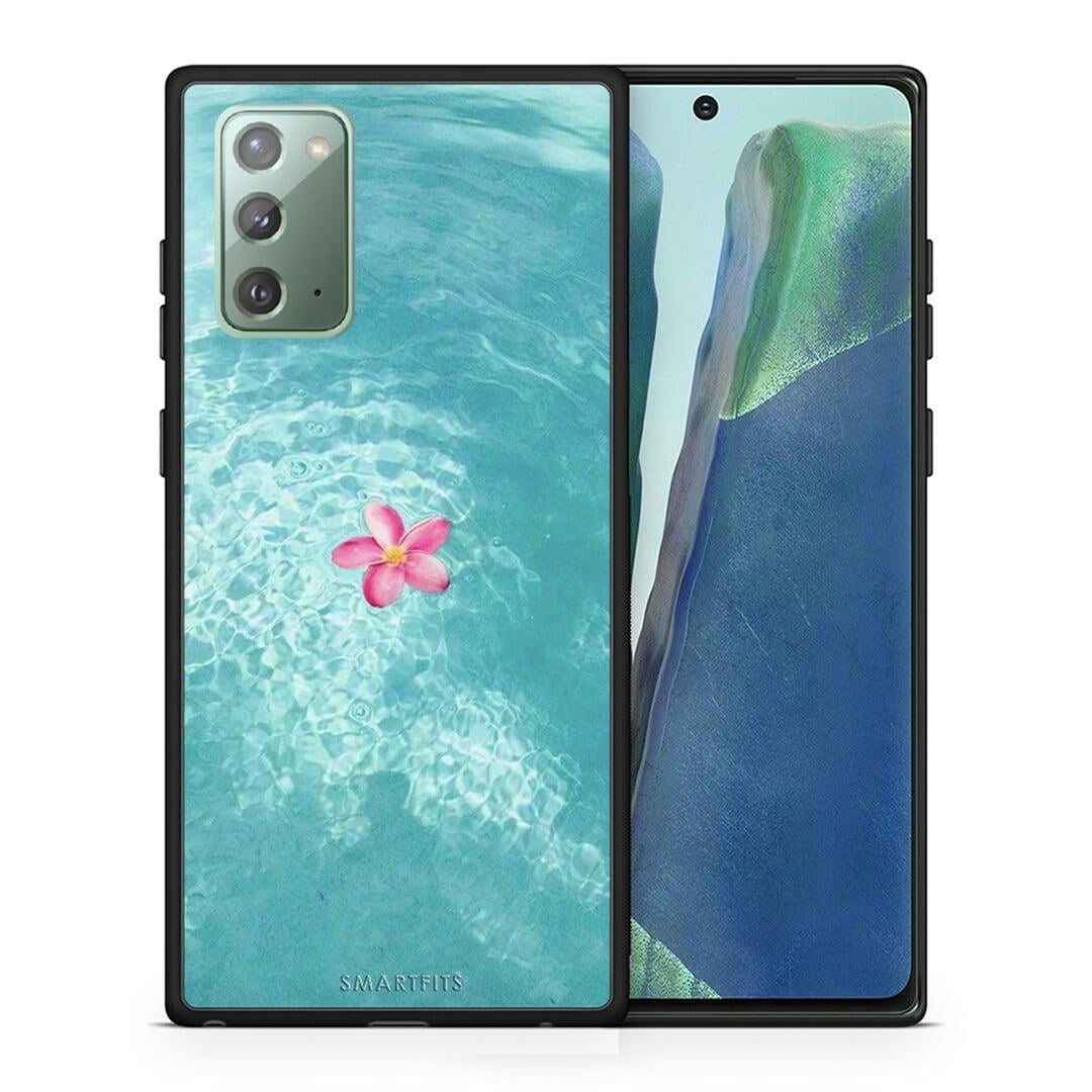 Θήκη Samsung Note 20 Water Flower από τη Smartfits με σχέδιο στο πίσω μέρος και μαύρο περίβλημα | Samsung Note 20 Water Flower case with colorful back and black bezels